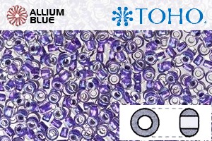 TOHO Round Seed Beads (RR3-265) 3/0 Round Extra Large - Inside-Color Rainbow Crystal/Metallic Purple-Lined - 關閉視窗 >> 可點擊圖片