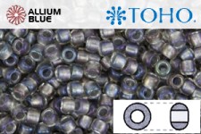TOHO ラウンド Seed ビーズ (RR15-266) 15/0 ラウンド Small - Inside-カラー ゴールド-Luster Crystal/Opaque Gray-Lined