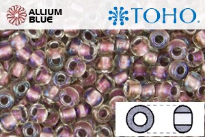 TOHO Round Seed Beads (RR11-267) 11/0 Round - Inside-Color Crystal/Rose Gold-Lined - Click Image to Close