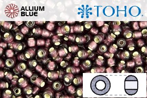 TOHO Round Seed Beads (RR6-26CF) 6/0 Round Large - Silver-Lined Frosted Amethyst - 关闭视窗 >> 可点击图片