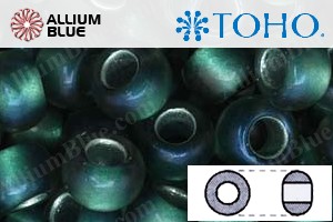 TOHO Round Seed Beads (RR3-270F) 3/0 Round Extra Large - Crystal/Metallic Teal Lined - 關閉視窗 >> 可點擊圖片