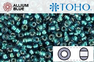 TOHO Round Seed Beads (RR6-274) 6/0 Round Large - Inside-Color Rainbow Crystal/Green Teal-Lined - 关闭视窗 >> 可点击图片