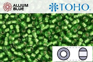 TOHO Round Seed Beads (RR3-27F) 3/0 Round Extra Large - Silver-Lined Frosted Peridot - 關閉視窗 >> 可點擊圖片