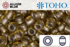 TOHO ラウンド Seed ビーズ (RR8-286) 8/0 ラウンド Medium - Silver-Lined Pale Amber