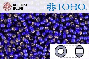 TOHO Round Seed Beads (RR11-28DF) 11/0 Round - Silver-Lined Frosted Cobalt - Click Image to Close