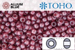 TOHO Round Seed Beads (RR6-291) 6/0 Round Large - Transparent-Lustered Rose/Mauve-Lined - Click Image to Close