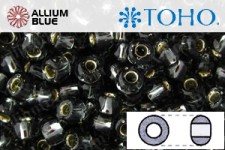 TOHO Round Seed Beads (RR3-29C) 3/0 Round Extra Large - Dark Black Diamond Silver Lined