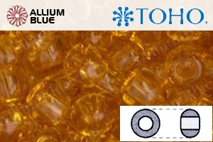 TOHO Round Seed Beads (RR11-2B) 11/0 Round - Transparent Med Topaz