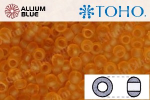 TOHO Round Seed Beads (RR11-2CF) 11/0 Round - Transparent-Frosted Dk Topaz - Click Image to Close