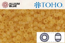 TOHO Round Seed Beads (RR11-2F) 11/0 Round - Transparent-Frosted Lt Topaz