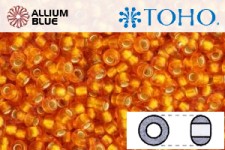 TOHO Round Seed Beads (RR8-30BF) 8/0 Round Medium - Silver-Lined Frosted Hyacinth