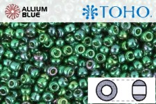 TOHO ラウンド Seed ビーズ (RR6-322) 6/0 ラウンド Large - ゴールド-Lustered Emerald