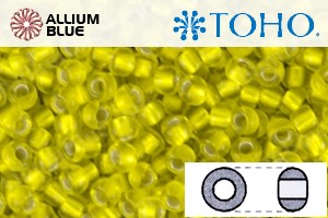 TOHO Round Seed Beads (RR6-32F) 6/0 Round Large - Silver-Lined Frosted Lemon - Haga Click en la Imagen para Cerrar