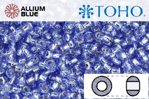 TOHO Round Seed Beads (RR15-33) 15/0 Round Small - Silver-Lined Lt Sapphire - 关闭视窗 >> 可点击图片