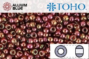 TOHO Round Seed Beads (RR11-331) 11/0 Round - Gold-Lustered Wild Berry