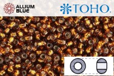 TOHO Round Seed Beads (RR6-34) 6/0 Round Large - Silver-Lined Smoky Topaz