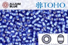 TOHO Round Seed Beads (RR6-35F) 6/0 Round Large - Silver-Lined Frosted Sapphire
