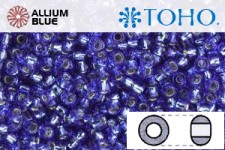 TOHO Round Seed Beads (RR8-35) 8/0 Round Medium - Silver-Lined Sapphire