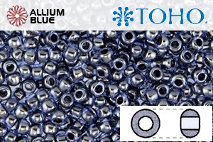 TOHO Round Seed Beads (RR3-362) 3/0 Round Extra Large - Inside-Color/Transparent-Luster - Navy Blue - 關閉視窗 >> 可點擊圖片