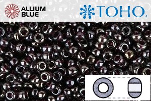 TOHO Round Seed Beads (RR8-364) 8/0 Round Medium - Inside-Color Lustered Grape
