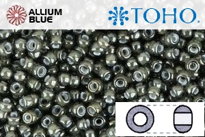 TOHO Round Seed Beads (RR8-371) 8/0 Round Medium - Inside-Color Black Diamond/White-Lined - 關閉視窗 >> 可點擊圖片