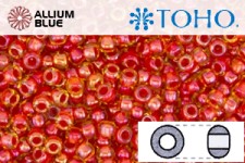 TOHO Round Seed Beads (RR11-388) 11/0 Round - Inside-Color Lt Topaz/Hyacinth-Lined