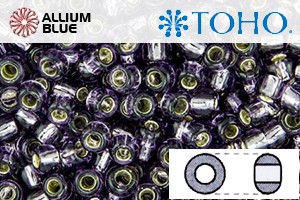 TOHO Round Seed Beads (RR6-39) 6/0 Round Large - Silver-Lined Tanzanite - Click Image to Close