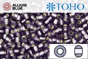 TOHO Round Seed Beads (RR11-39F) 11/0 Round - Silver-Lined Frosted Lt Tanzanite