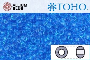 TOHO Round Seed Beads (RR8-3B) 8/0 Round Medium - Transparent Dk Aquamarine - 关闭视窗 >> 可点击图片