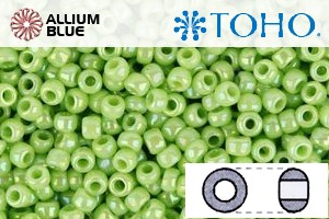 TOHO Round Seed Beads (RR6-404) 6/0 Round Large - Opaque-Rainbow Sour Apple - 关闭视窗 >> 可点击图片