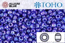 TOHO Round Seed Beads (RR11-408) 11/0 Round - Opaque-Rainbow Navy Blue