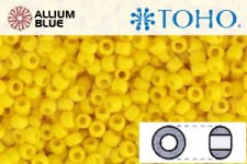 TOHO Round Seed Beads (RR3-42BF) 3/0 Round Extra Large - Opaque-Frosted Sunshine