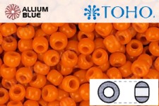 TOHO Round Seed Beads (RR6-42D) 6/0 Round Large - Cantaloupe Light Orange Opaque