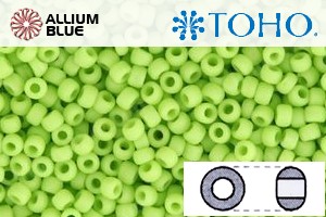 TOHO Round Seed Beads (RR15-44F) 15/0 Round Small - Opaque-Frosted Sour Apple - 關閉視窗 >> 可點擊圖片