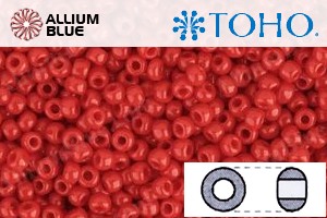 TOHO Round Seed Beads (RR6-45A) 6/0 Round Large - Opaque Cherry - Click Image to Close