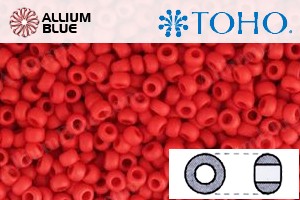 TOHO Round Seed Beads (RR15-45AF) 15/0 Round Small - Opaque-Frosted Cherry - 关闭视窗 >> 可点击图片