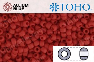 TOHO Round Seed Beads (RR6-45F) 6/0 Round Large - Opaque-Frosted Pepper Red - 关闭视窗 >> 可点击图片