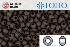 TOHO Round Seed Beads (RR8-46DF) 8/0 Round Medium - Dark Chocolate Brown Matte Opaque