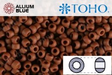 TOHO Round Seed Beads (RR3-46LF) 3/0 Round Extra Large - Opaque-Frosted Terra Cotta