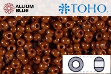 TOHO Round Seed Beads (RR8-46L) 8/0 Round Medium - Opaque Terra Cotta