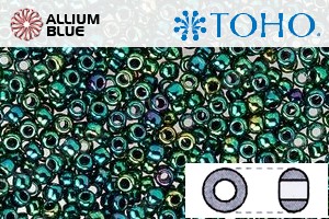 TOHO Round Seed Beads (RR15-506) 15/0 Round Small - Higher-Metallic June Bug - 关闭视窗 >> 可点击图片
