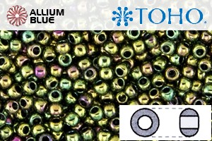 TOHO Round Seed Beads (RR15-508) 15/0 Round Small - Higher-Metallic Iris - Olivine - 关闭视窗 >> 可点击图片