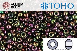 TOHO Round Seed Beads (RR15-509) 15/0 Round Small - Higher-Metallic Iris - Purple/Green