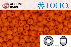 TOHO Round Seed Beads (RR15-50AF) 15/0 Round Small - Bright Orange Opaque Matte - 關閉視窗 >> 可點擊圖片