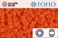 TOHO Round Seed Beads (RR15-50) 15/0 Round Small - Opaque Sunset Orange