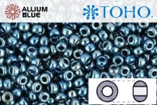 TOHO Round Seed Beads (RR11-511) 11/0 Round - Galvanized Peacock Blue