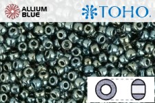 TOHO ラウンド Seed ビーズ (RR6-512) 6/0 ラウンド Large - Galvanized Blue Haze