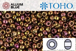 TOHO Round Seed Beads (RR8-514) 8/0 Round Medium - Higher-Metallic Gypsy Gold - Click Image to Close