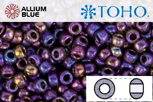 TOHO Round Seed Beads (RR6-515) 6/0 Round Large - Plum Gold Iris Metallic - Click Image to Close