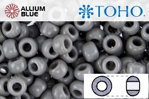 TOHO Round Seed Beads (RR8-53D) 8/0 Round Medium - Dark Grey Opaque - 關閉視窗 >> 可點擊圖片